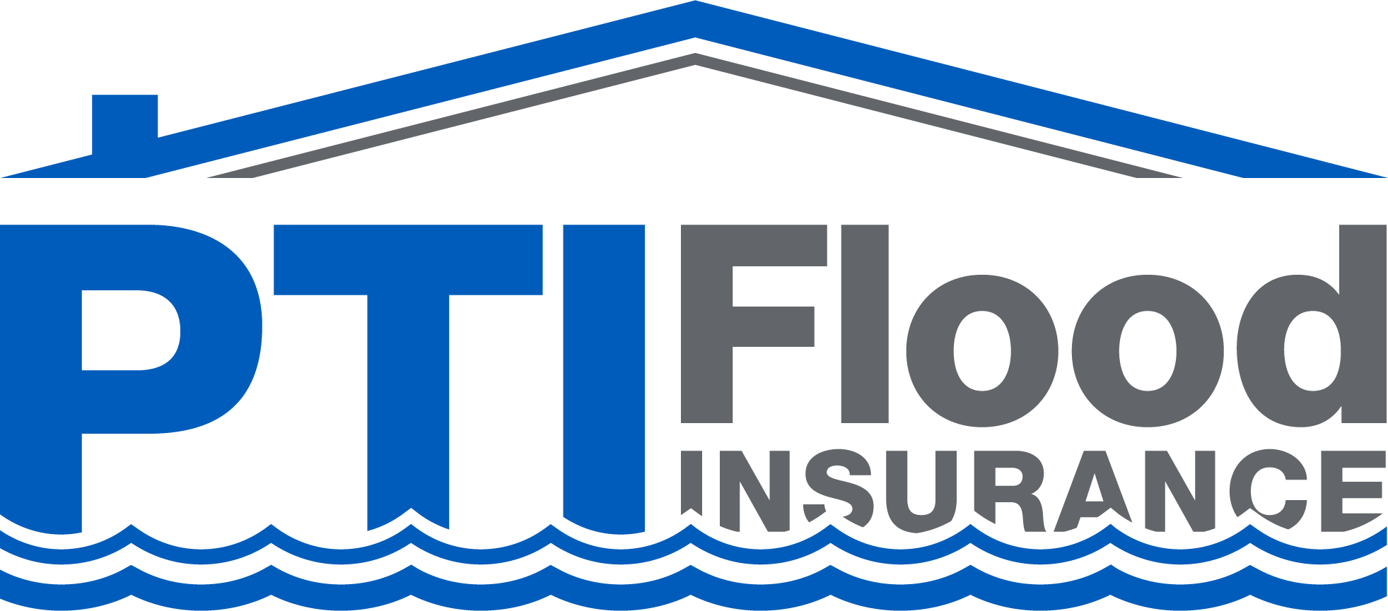 PTI Flood Insurance Logo in blue and grey